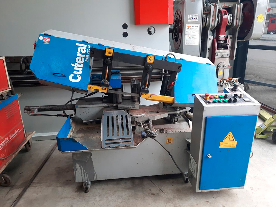 Cutarel Par 280m Şerit Testere Tezgahı Otomatik Zaviyeli